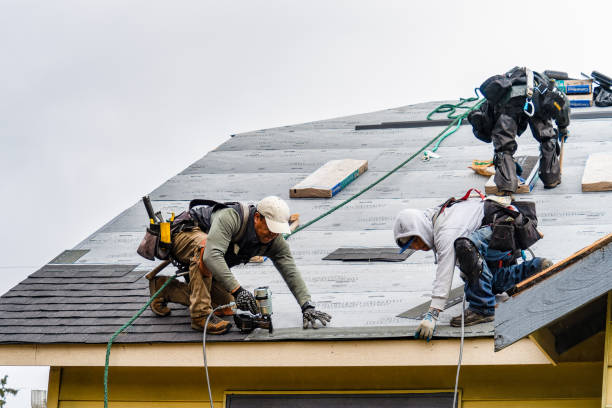 Professional Gutter Installation technician working in Alviso, CA